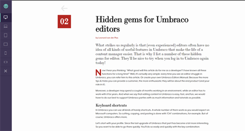 Preview Umbraco