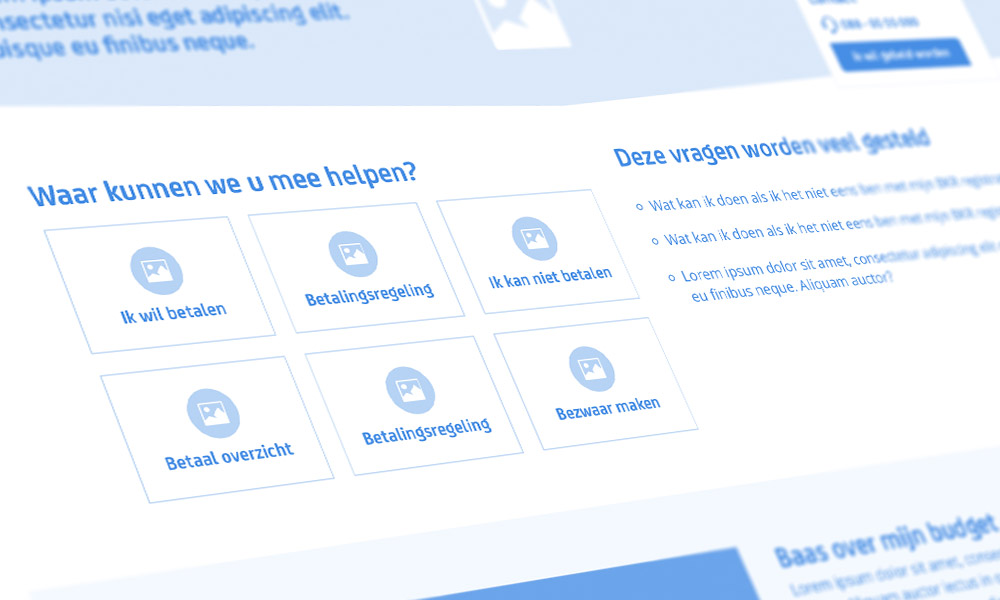 Consumentenwebsite voor Vesting Finance - wireframes