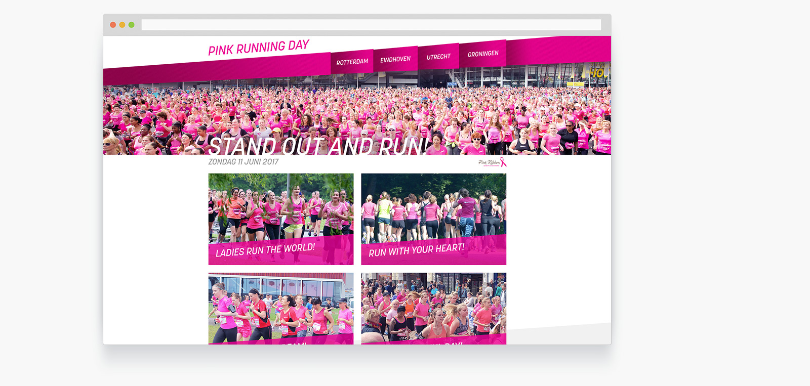 Platform for Pink Running Day